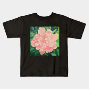 Coral Double Hibiscus Kids T-Shirt